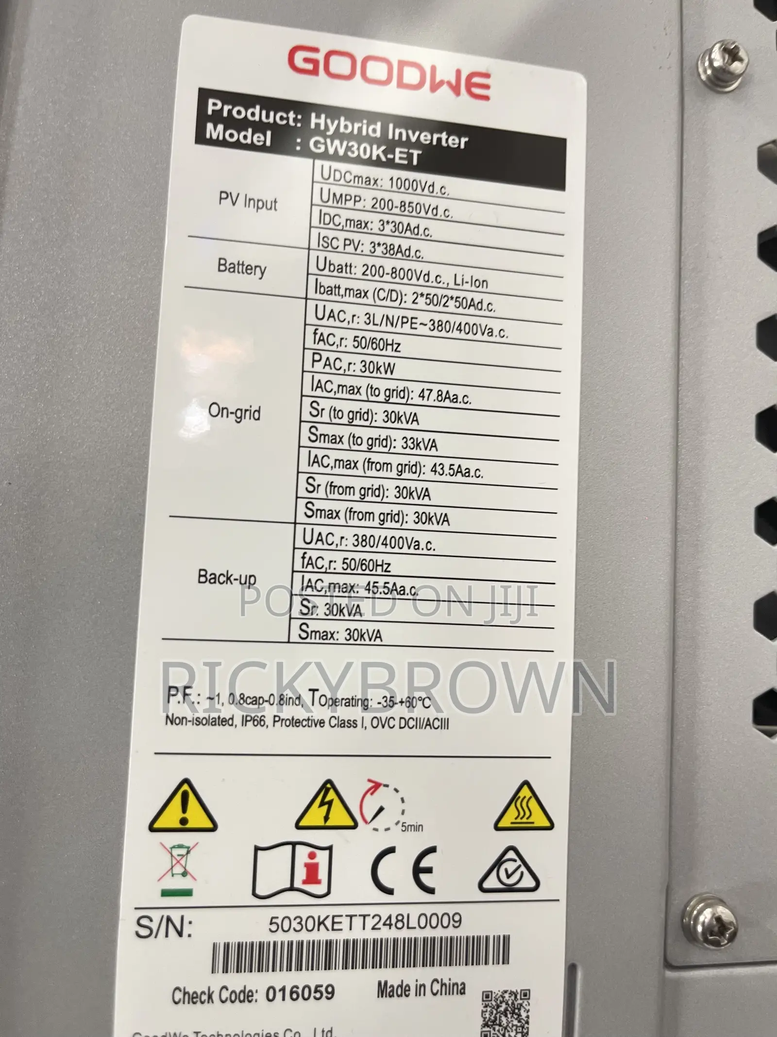 48v 30kw GOODWE Hybrid Inverters 3-Phase
