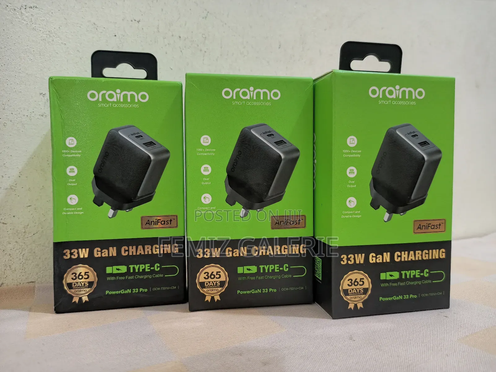 Oraimo Powergan 33 Pro 33w Gan Wall Charger
