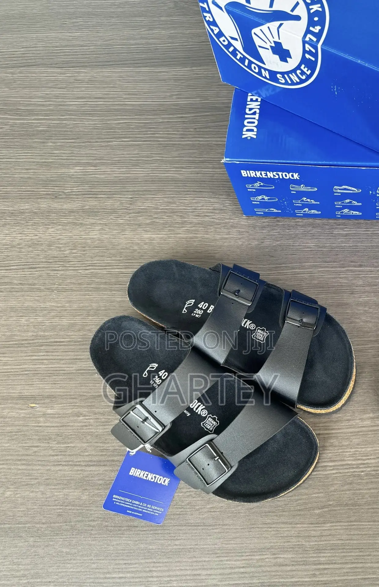 All Black Arizona Fashion Birkenstock Sandal