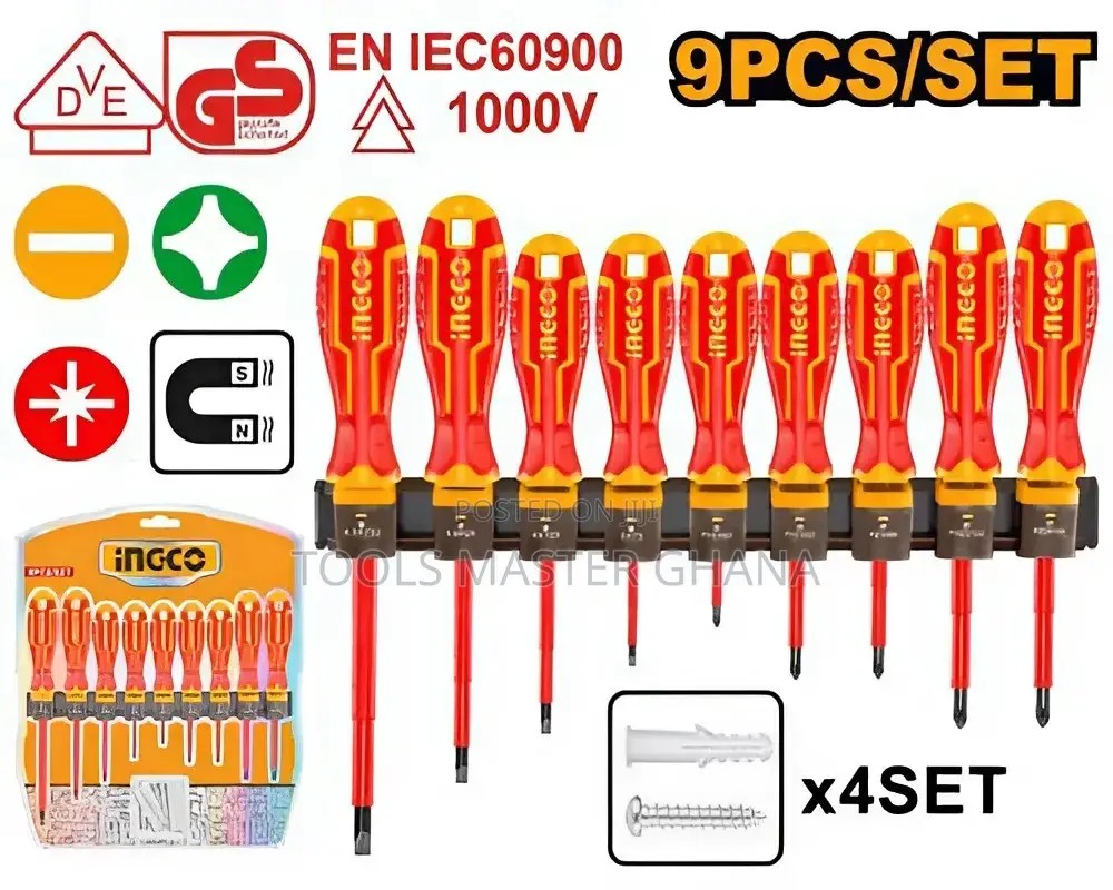 9 Pcs Insulated Screwdriver Set - Hkisd0908