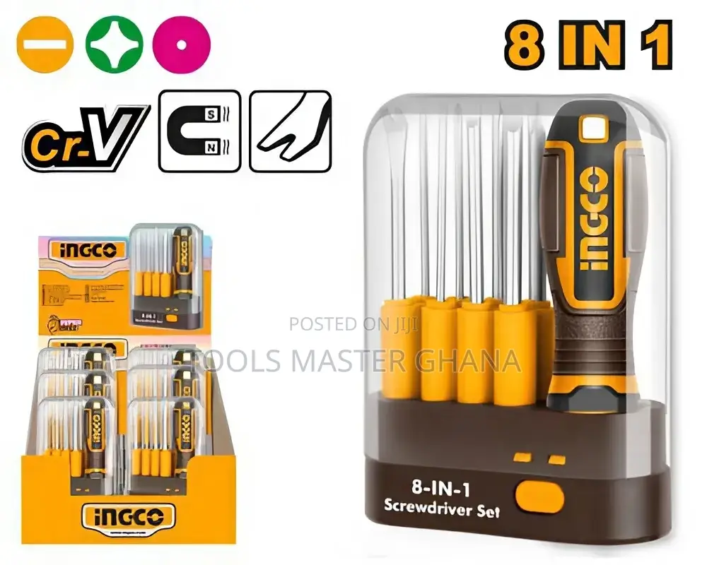 9 Pcs Interchangeable Screwdriver Set - Akisd0901