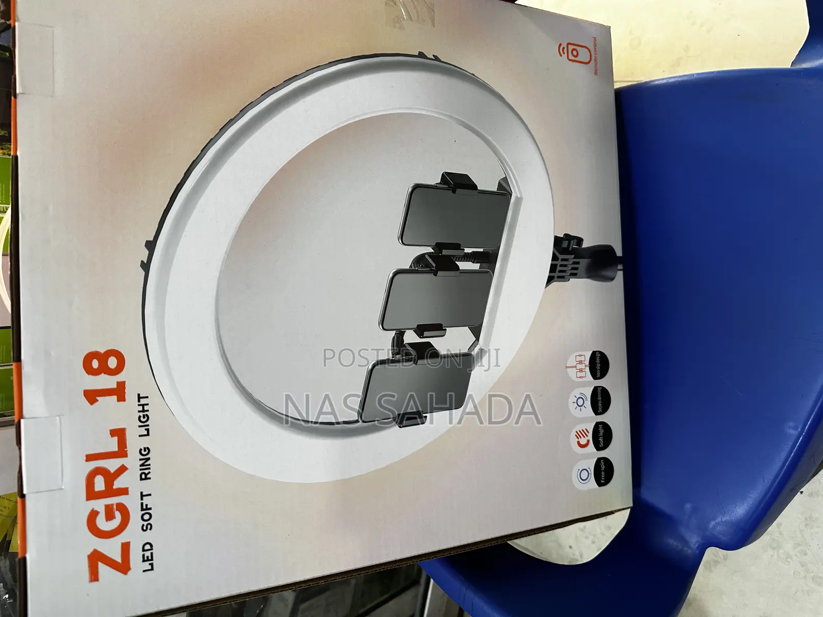 Led Soft Ring Light Rechargeable 18inch