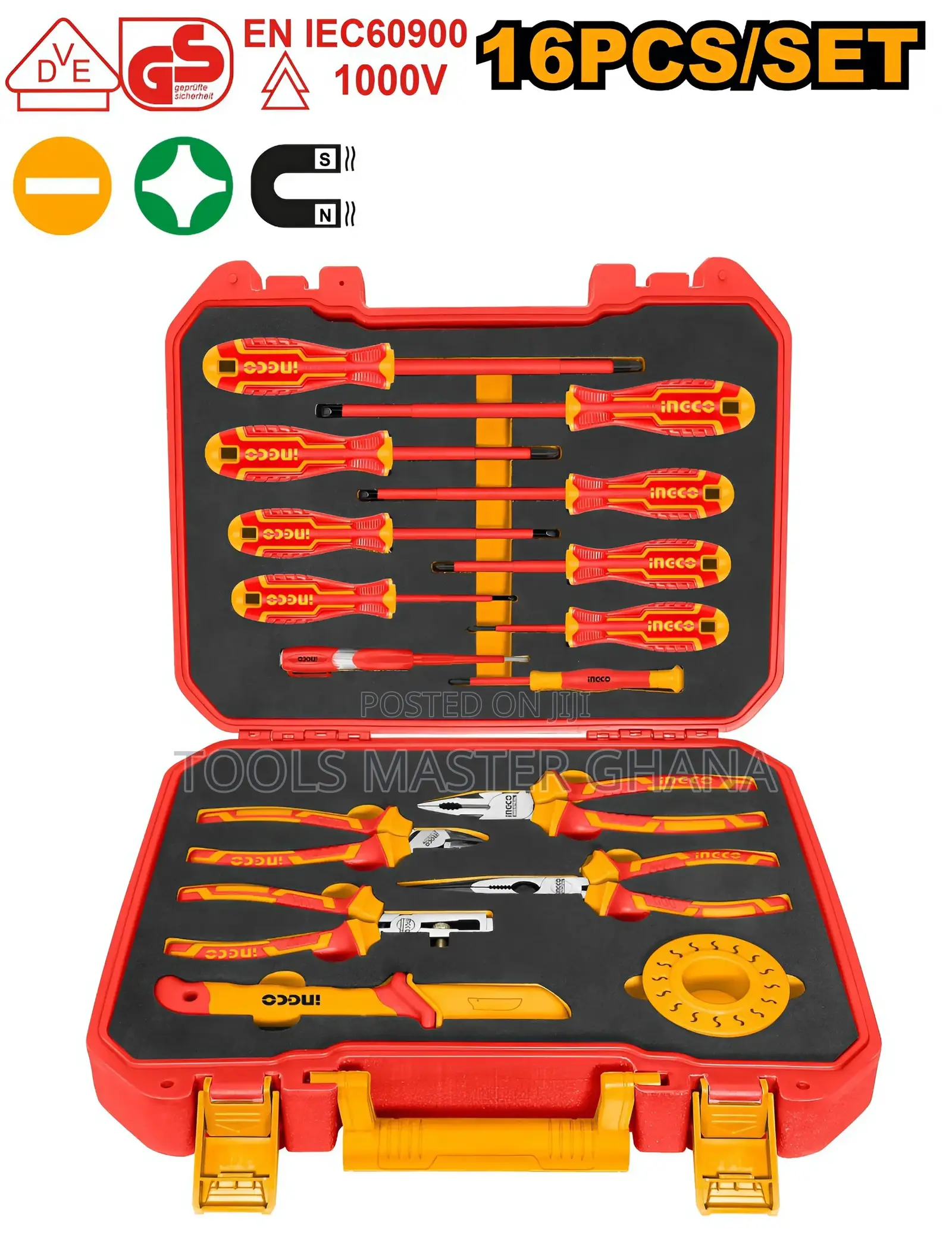 16 Pcs Insulated Hand Tools Set - Hkith1601