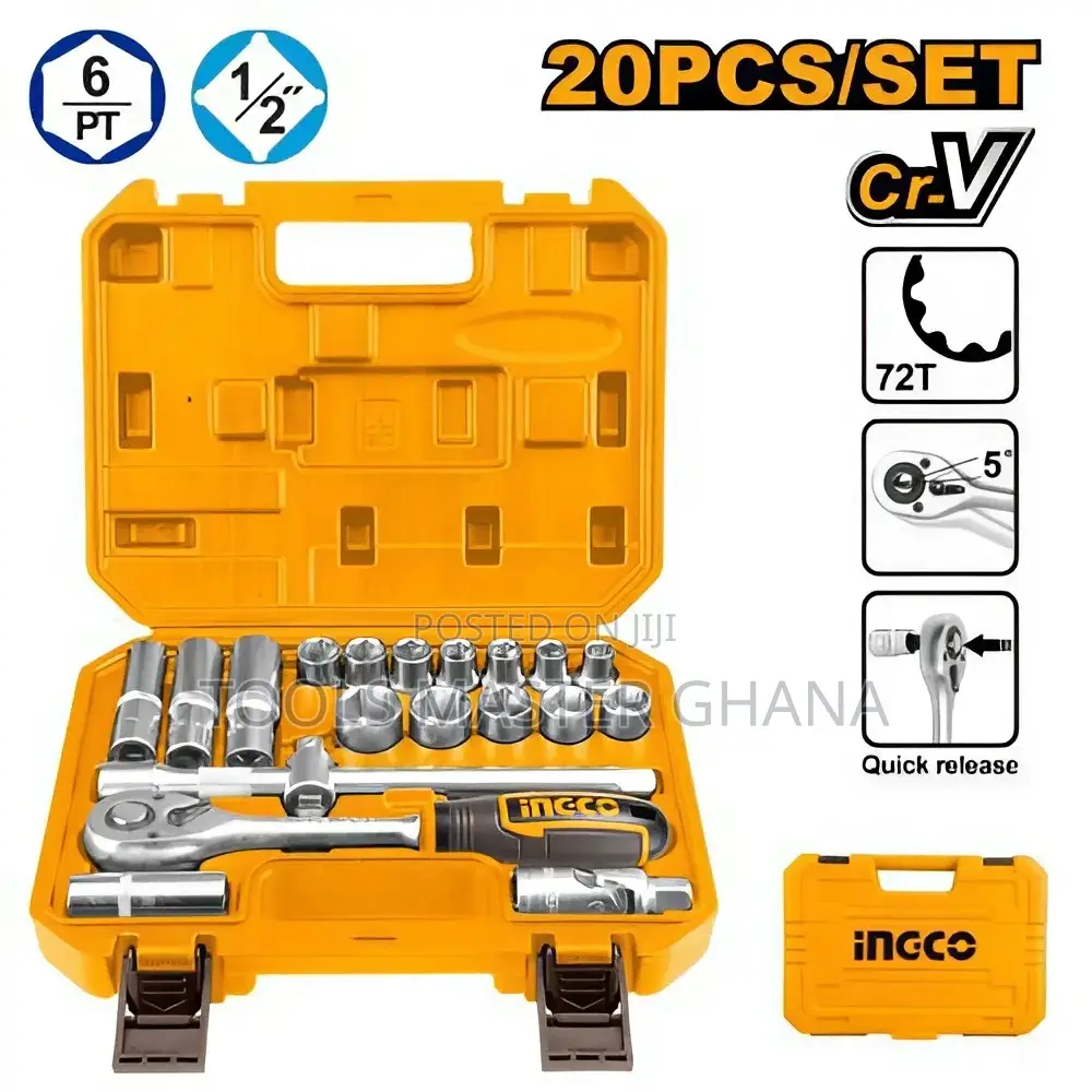 20 Pcs 1/2" Socket Set - Hkts12201