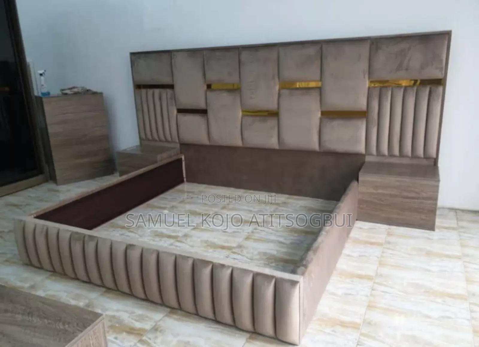 Coffee King Size Bed Frame