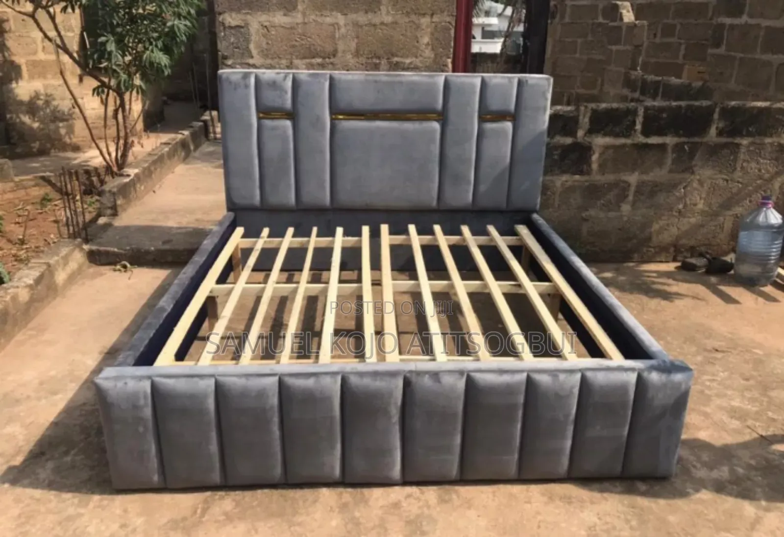 Darkgray Queen Size Bed Frame