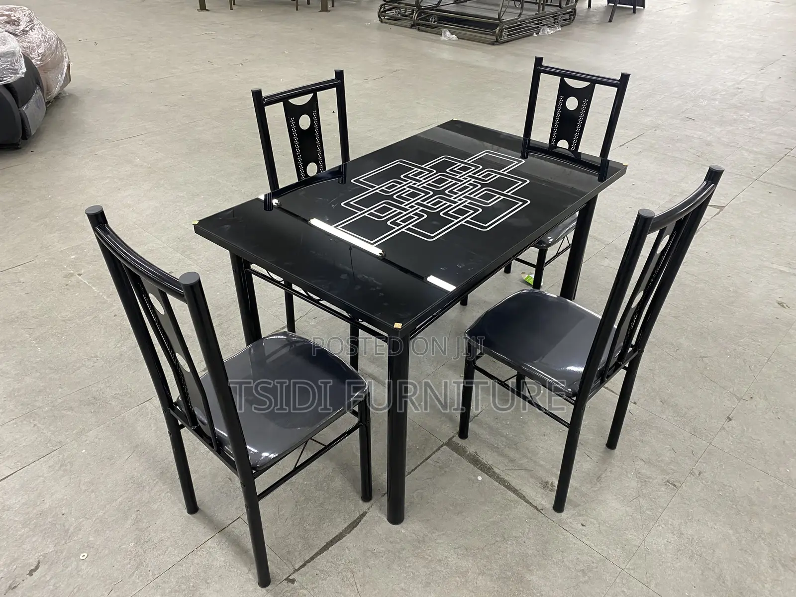 Quality Glass Dining Sets With 4chairs A31/B33