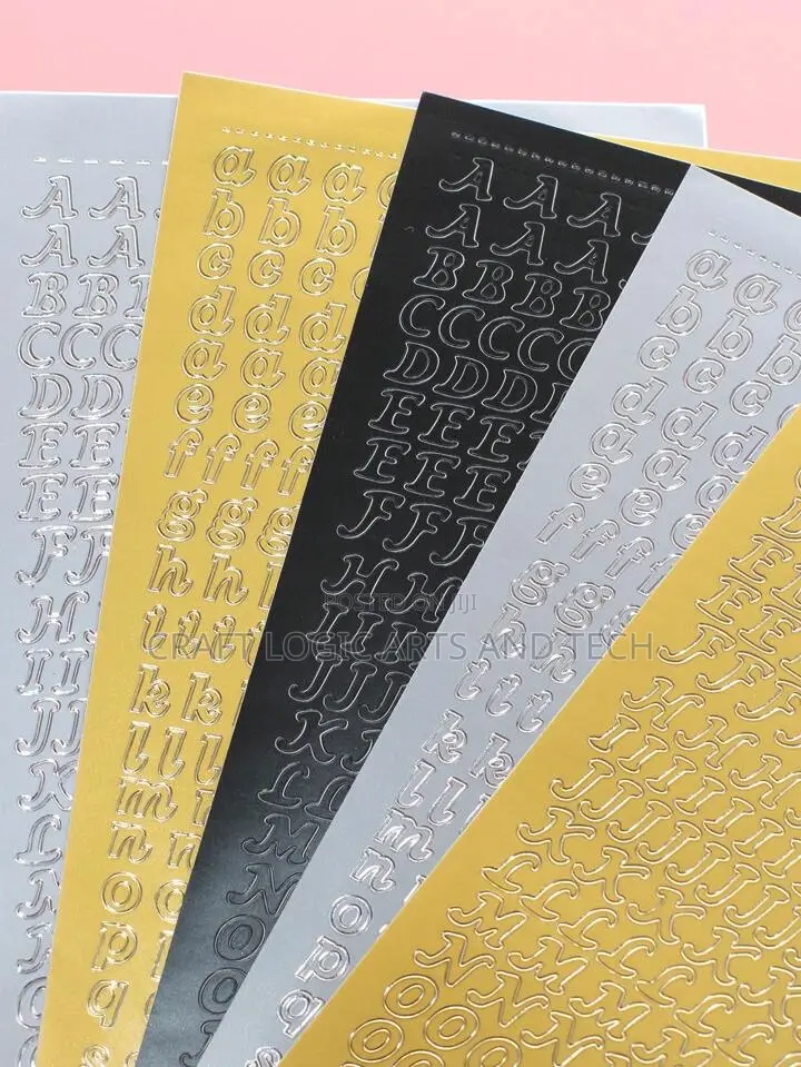 Alphabet Stickers Holographic Letters Epoxy Resin Art Gh₵15
