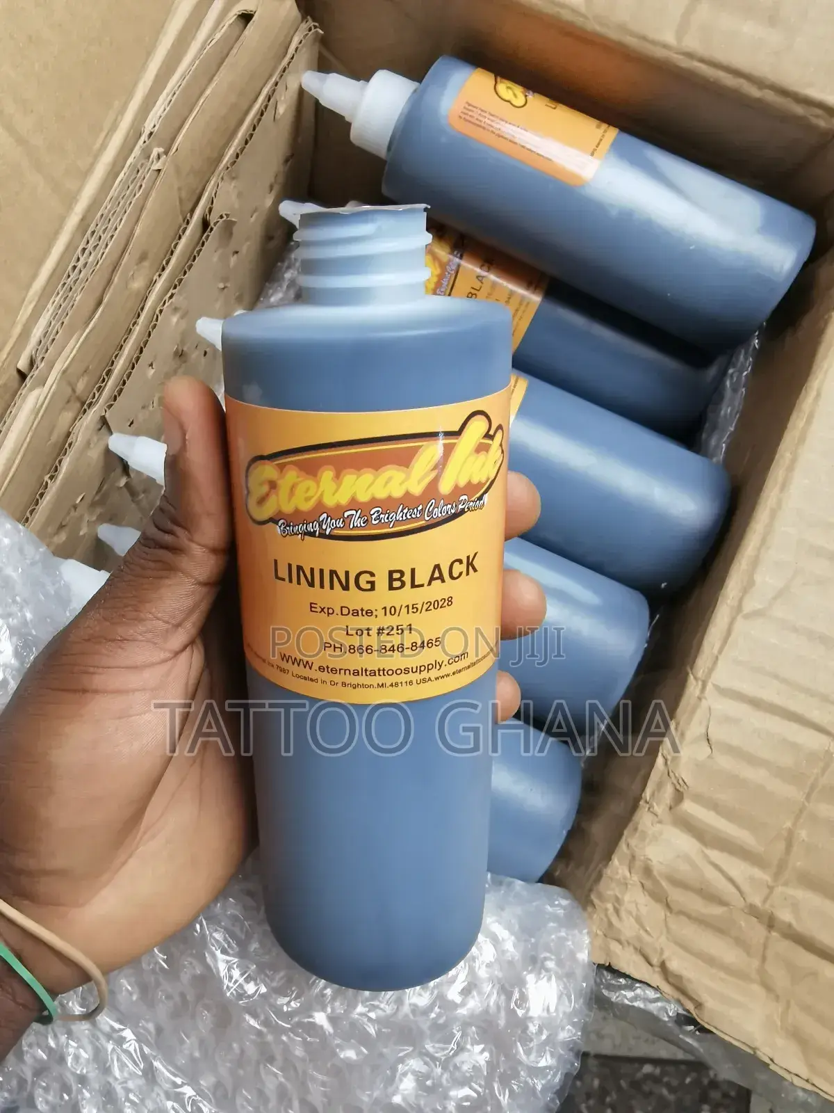 240ml Eternal Tattoo Ink Lining Black
