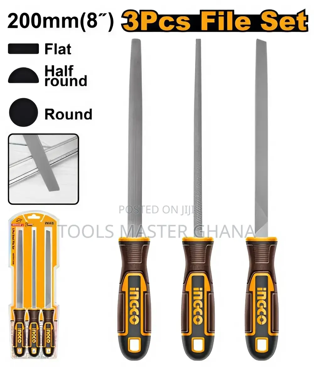 3 Pcs Steel File Set - Hktfs1308