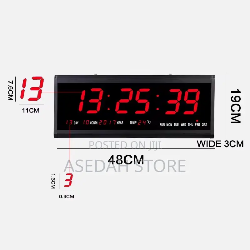 Electric Led Number Clock (Not Battery and Remote Control)