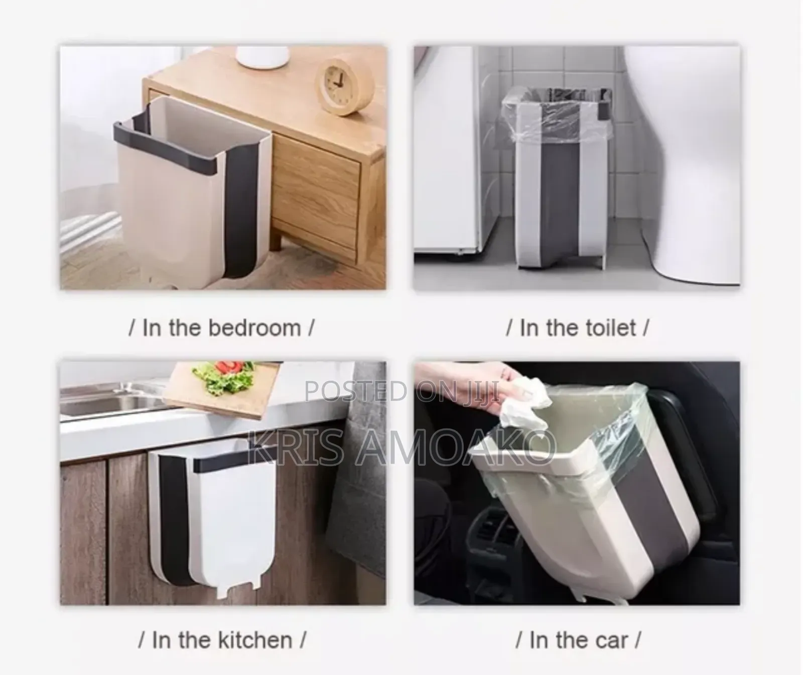 Foldable Trash Bin With Garbage Bags