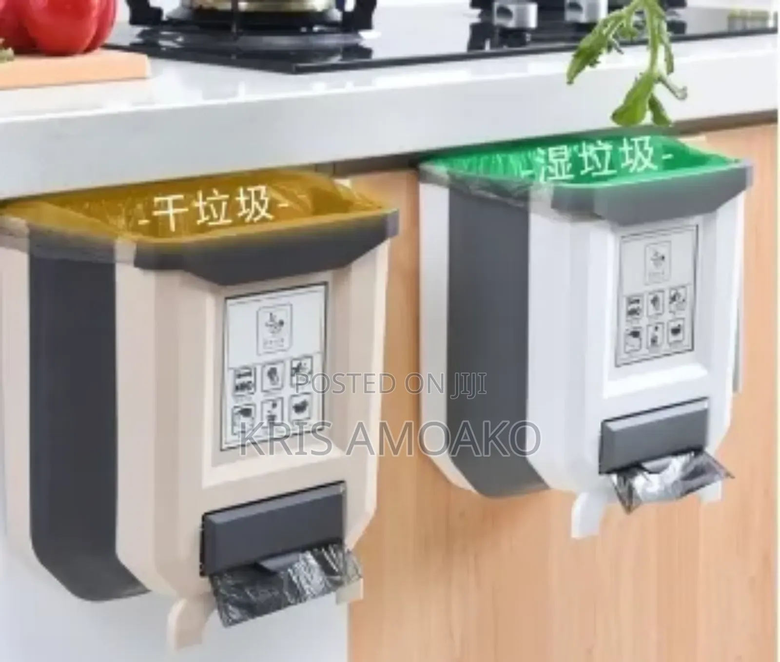 Foldable Trash Bin With Garbage Bags