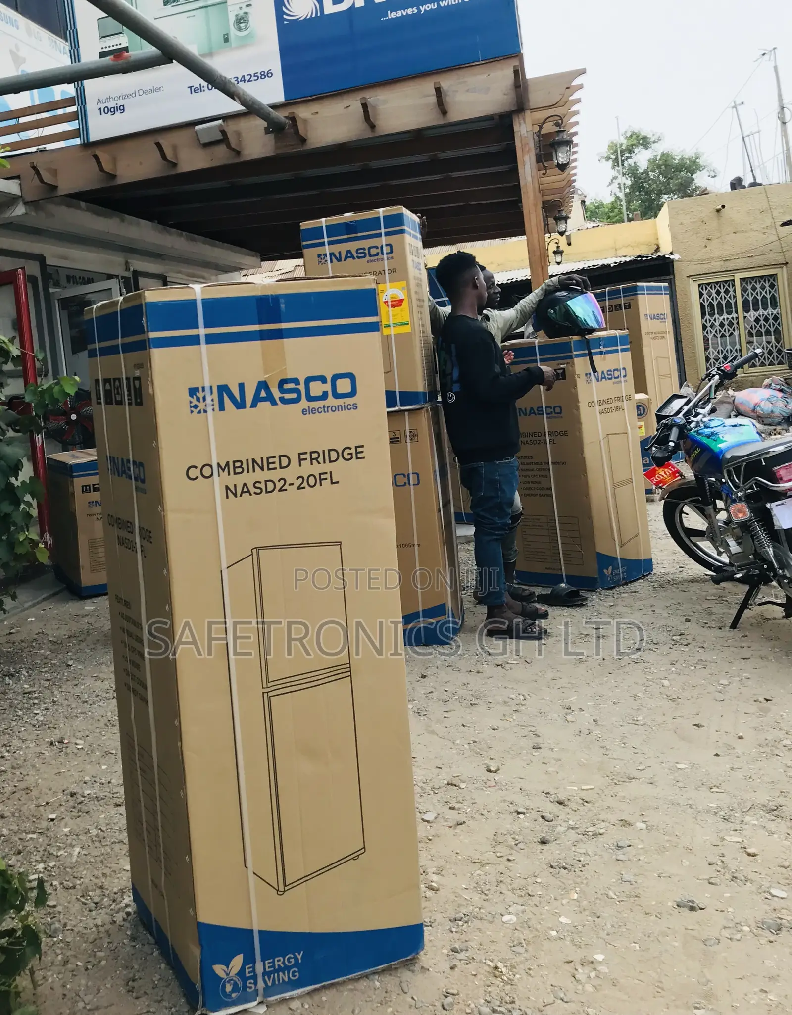 Lockable Nasco Bottom Freezer Nasd2-20fl Doubledoor Fridge