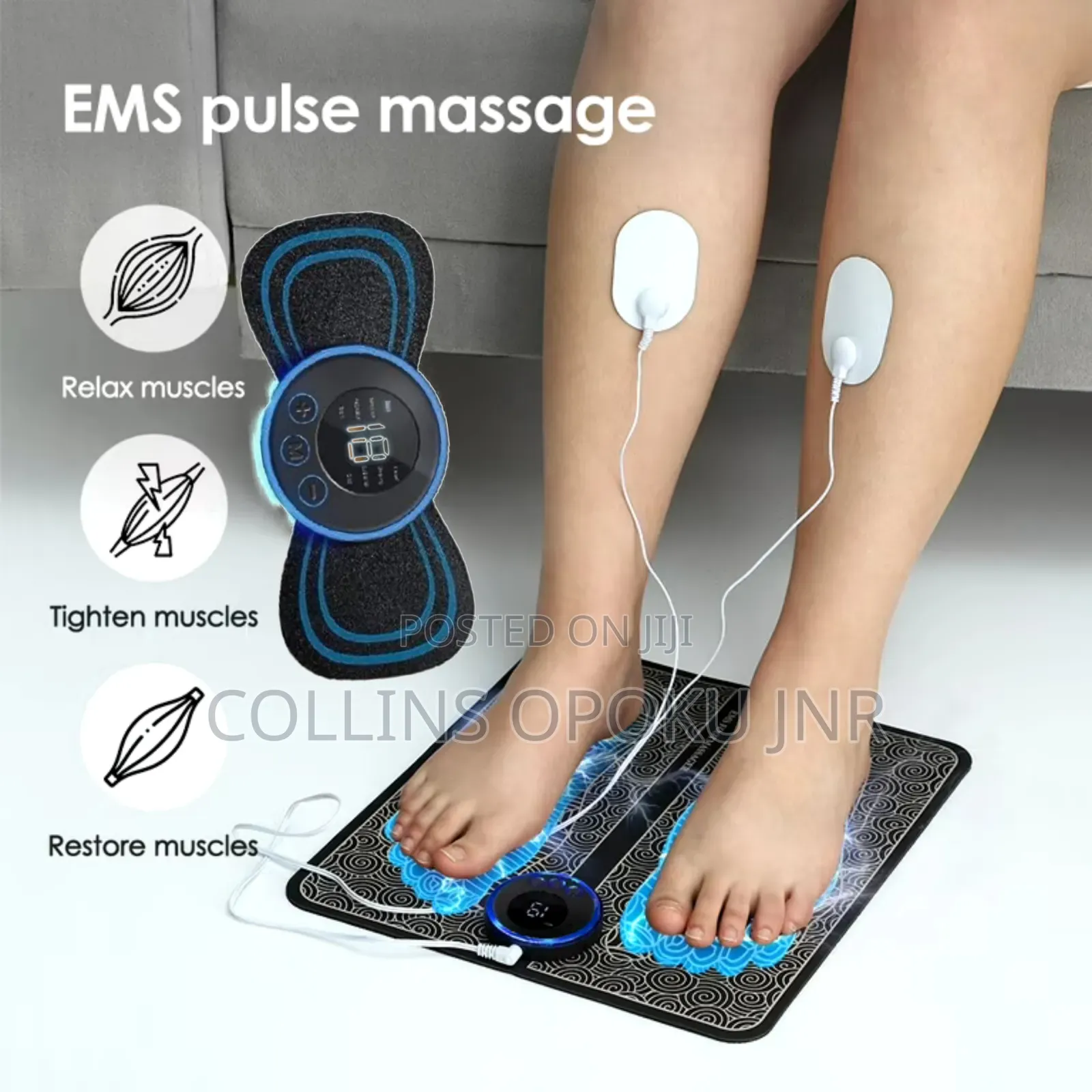 EMS Foot Massager With Body Patches Neck Massager Combo