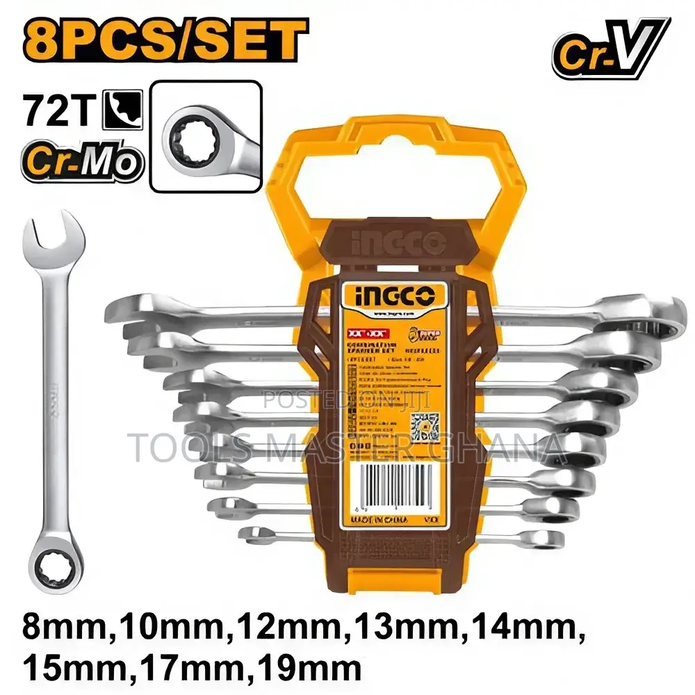 8 Pcs Ratchet Spanner Set - Hkspar1082