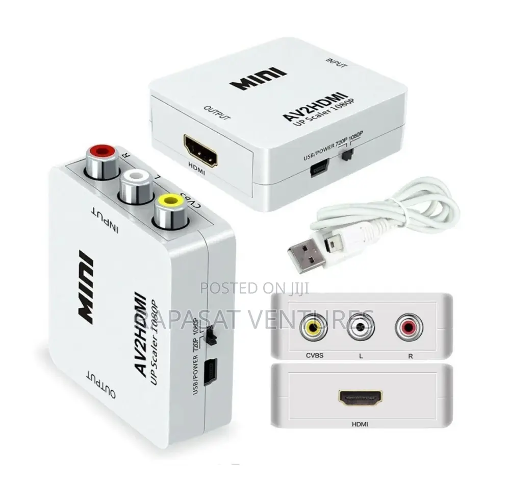 AV Female 3RCA Input to HDMI Female Output Converter
