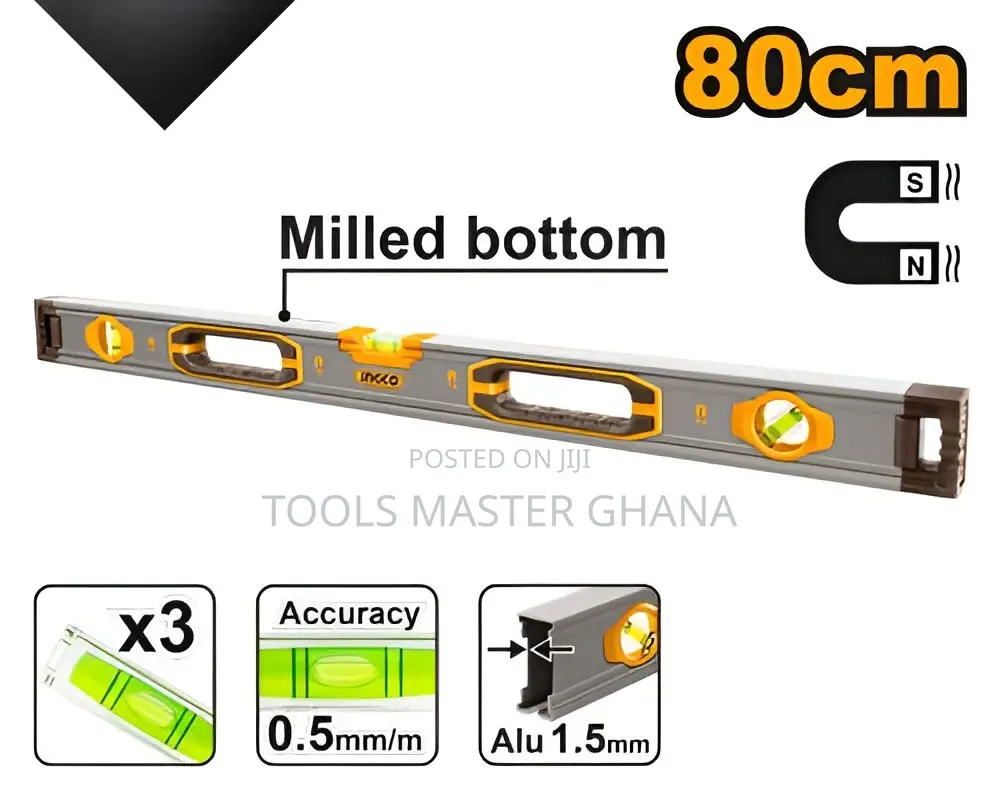 Spirit Level With Powerful Magnets - Hsl38080m
