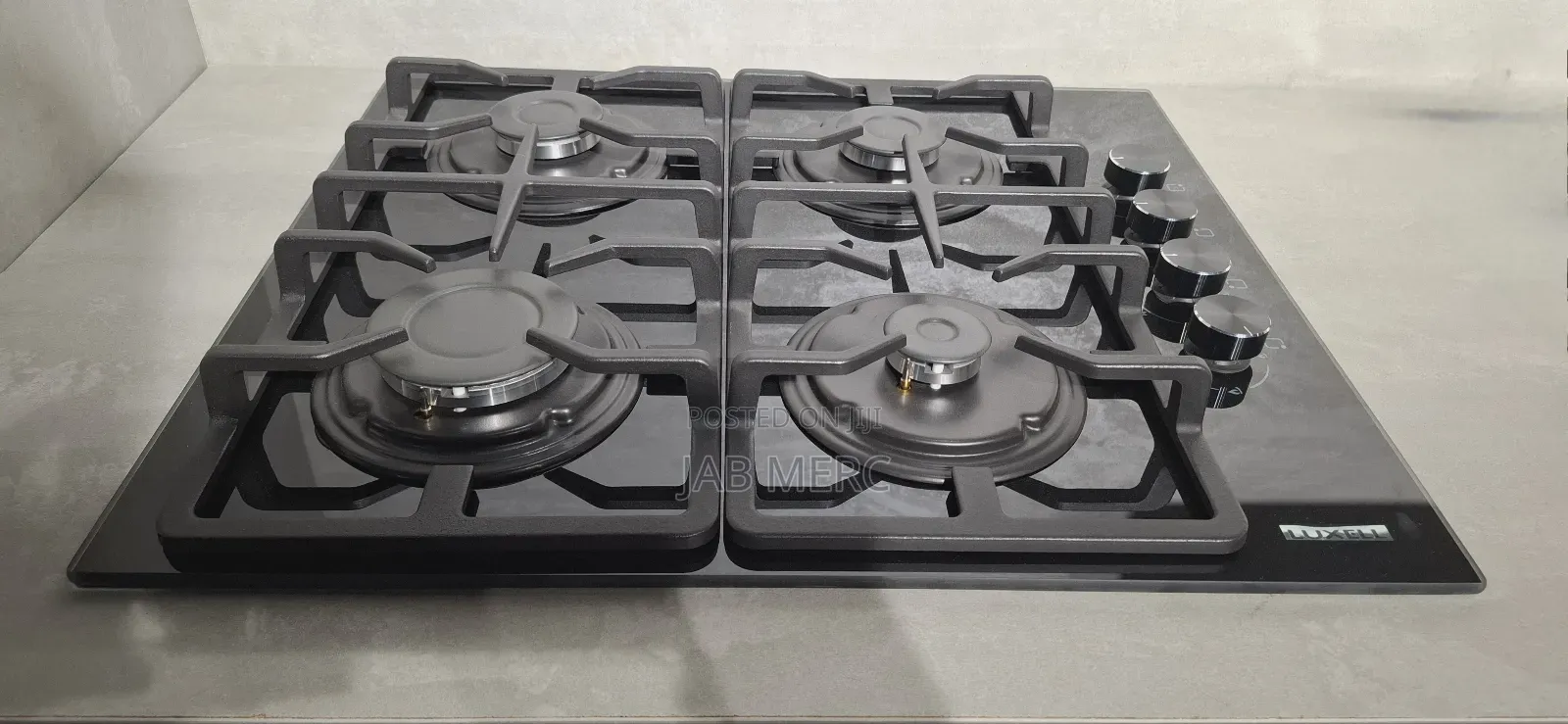 Promo All Black 60cm Gas Cooker Inbuilt Solid Cast New Uniqu