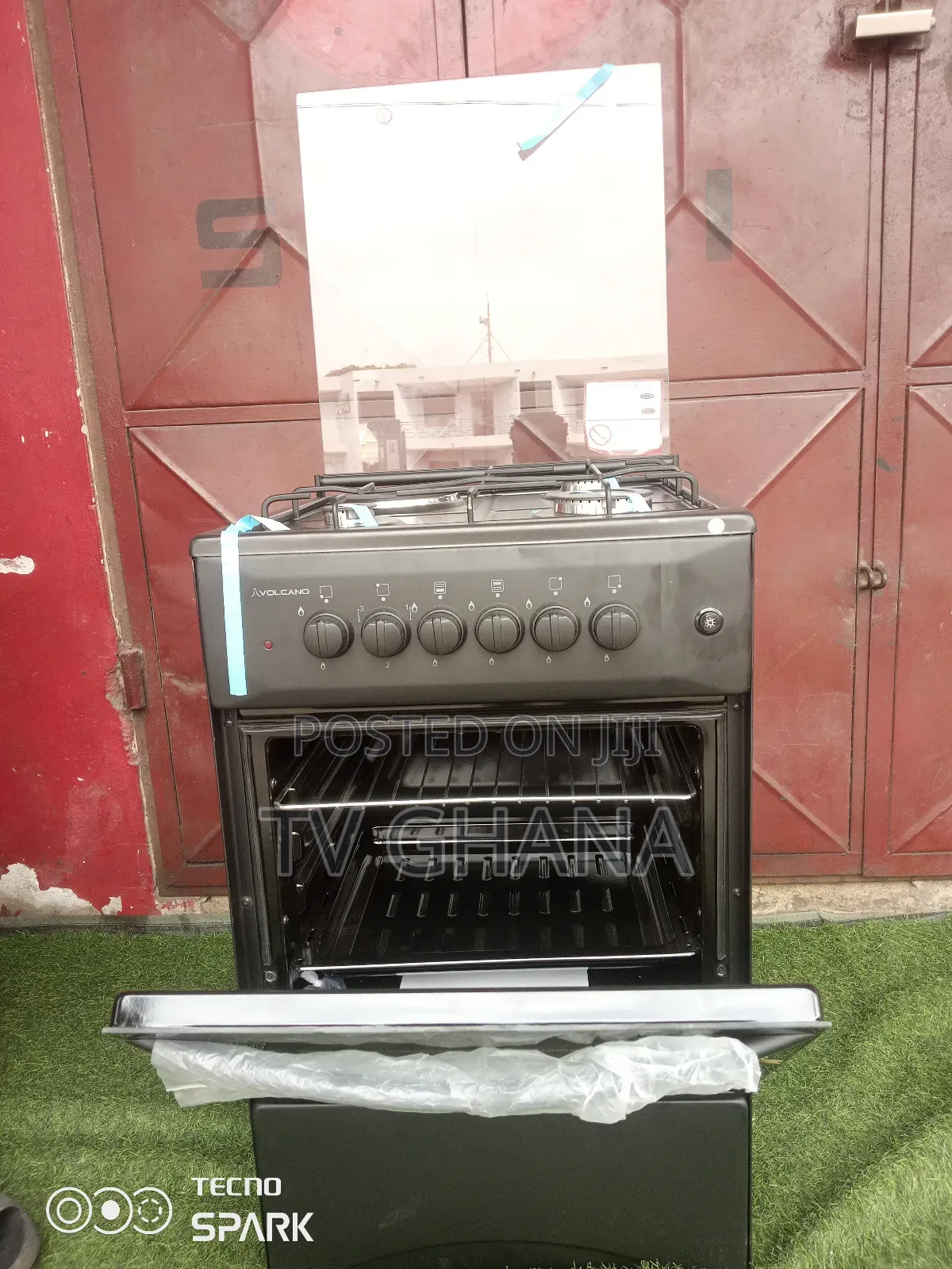 3 Gas Burner With 1 Electric Volcano Gas Burner (Black)
