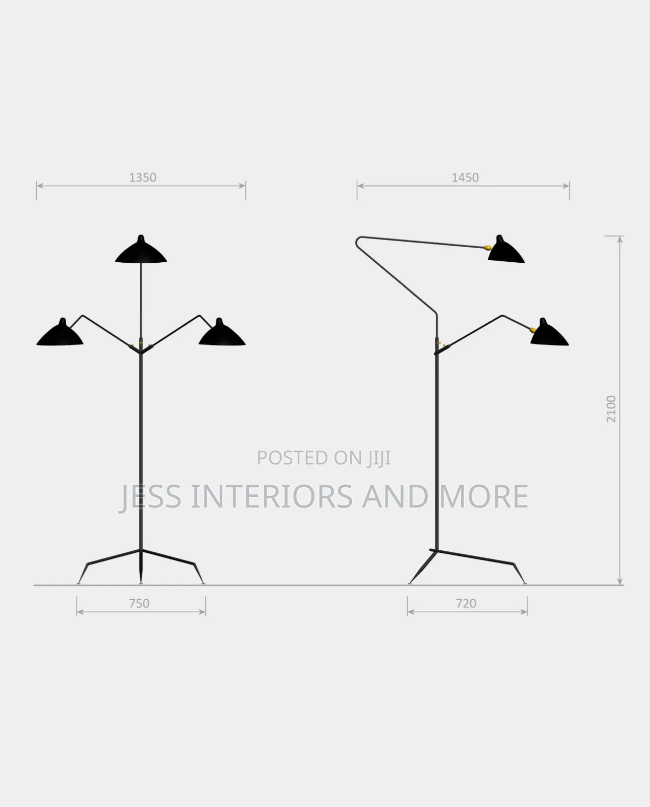 Three-Arm Floor Lamp (210cm)
