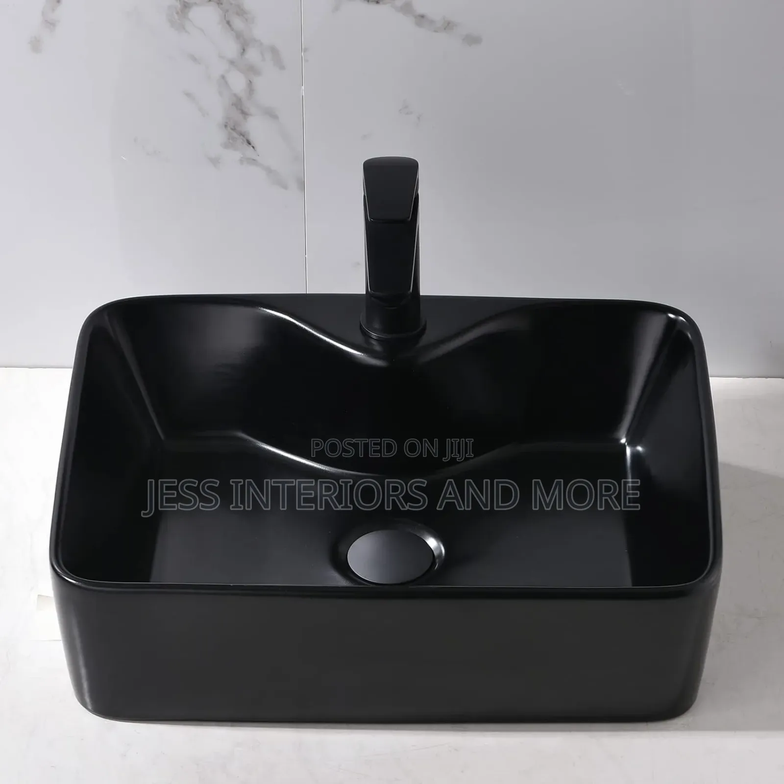 Black Porcelain Ceramic Modern Basin