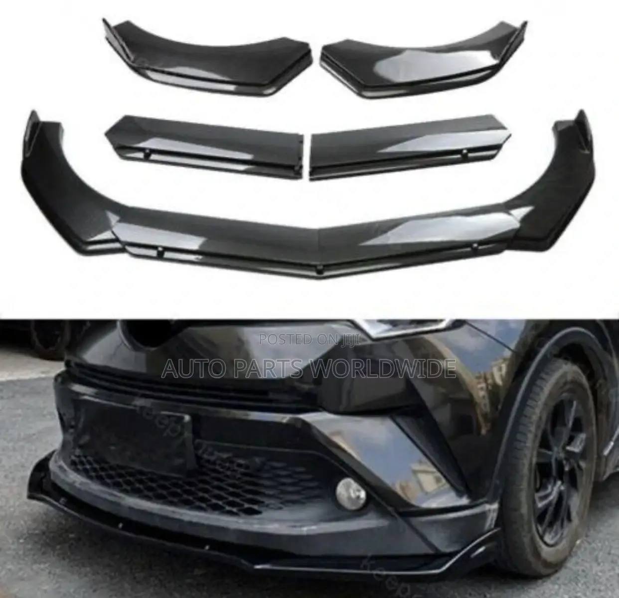 Universal Carbon/Glossy Black Bumper Lips All Cars