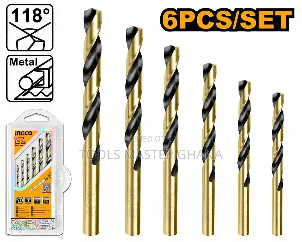 6 Pcs Hss Twist Drill Bits Set - Akdb1065