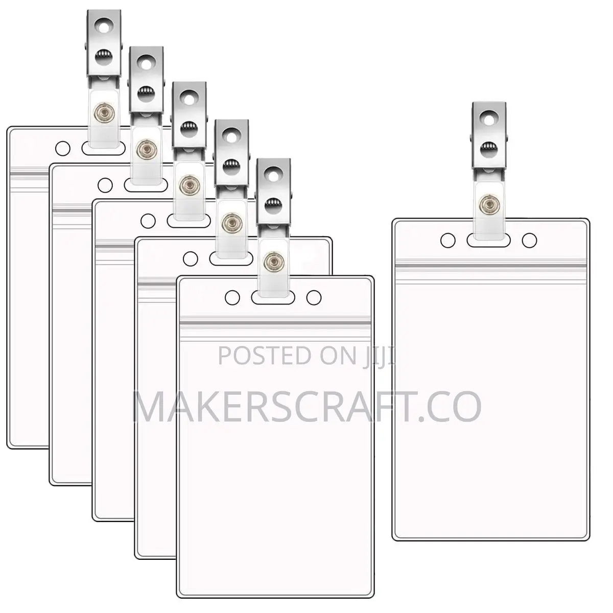 Transparent Id Card Holder (Pouch) With Clip