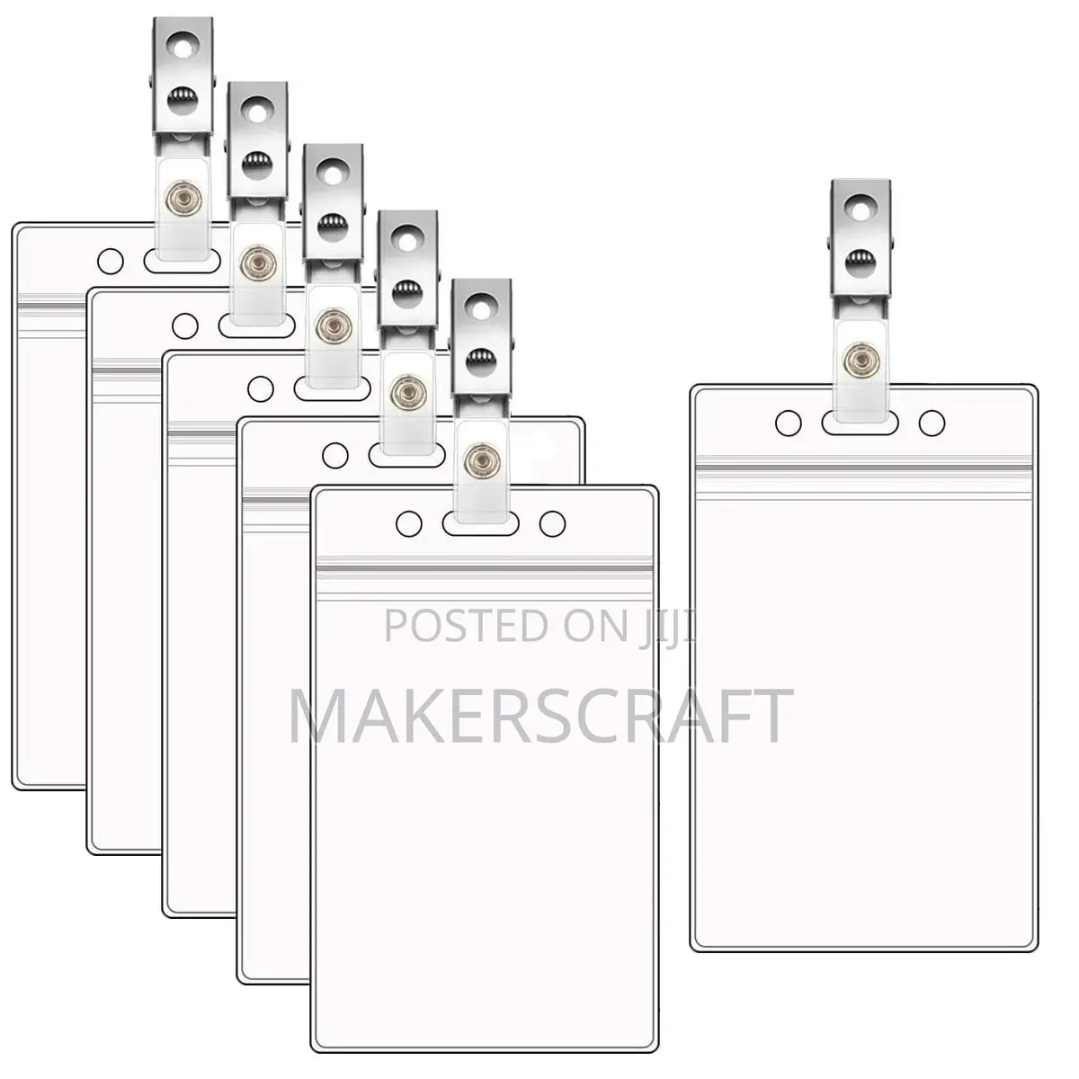 Transparent Id Card Holder (Pouch) With Clip
