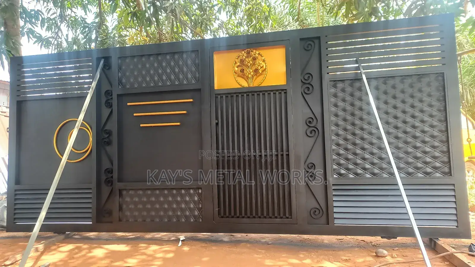 Gold Design Fence Gate