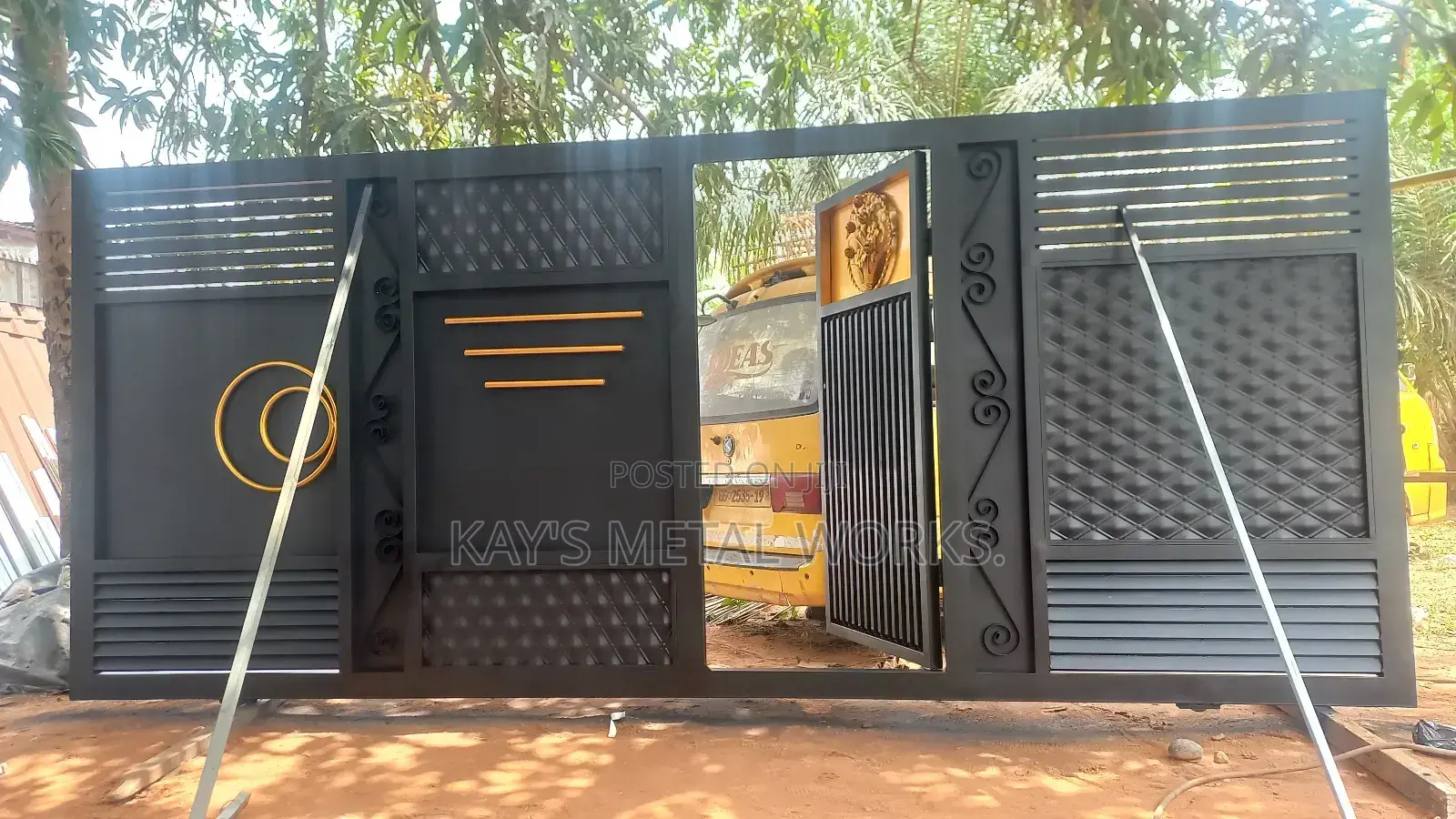 Gold Design Fence Gate