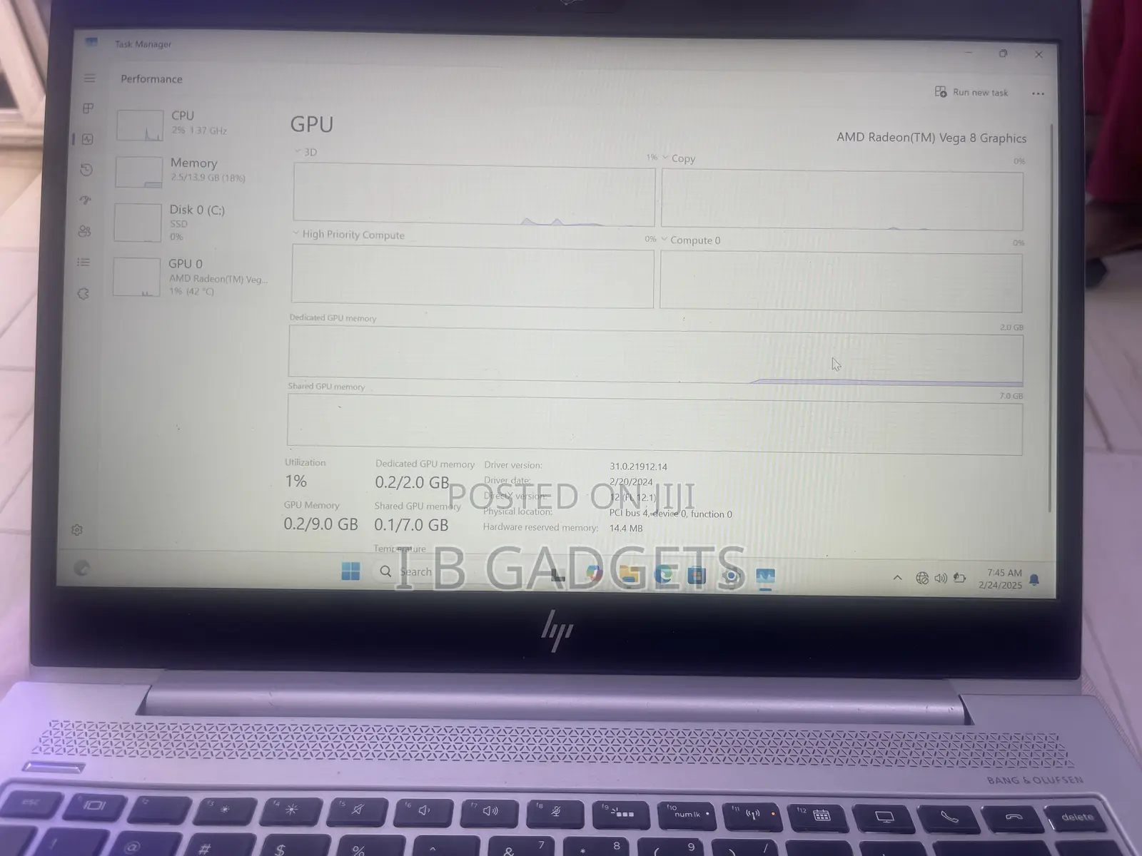 Laptop HP EliteBook 745 G6 16GB AMD Ryzen 5 SSD 256GB