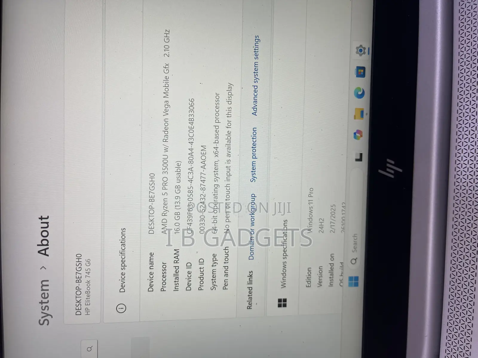 Laptop HP EliteBook 745 G6 16GB AMD Ryzen 5 SSD 256GB