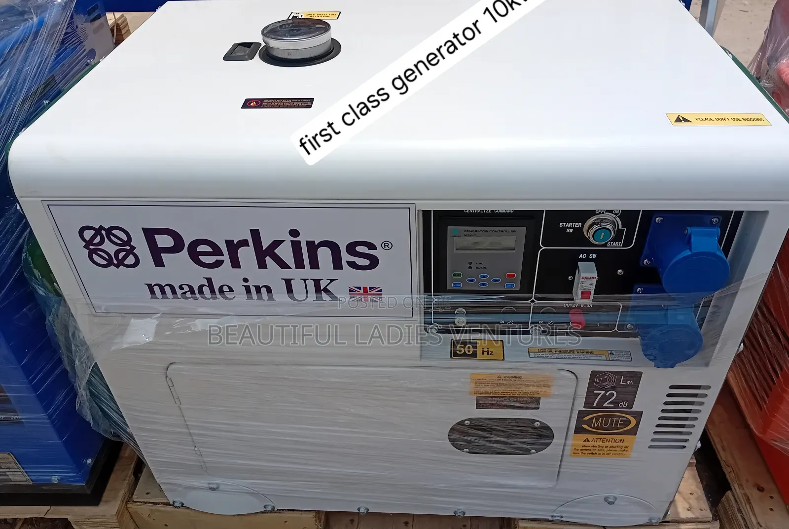 White Coloured Perkins 10kva Generator Performing Well