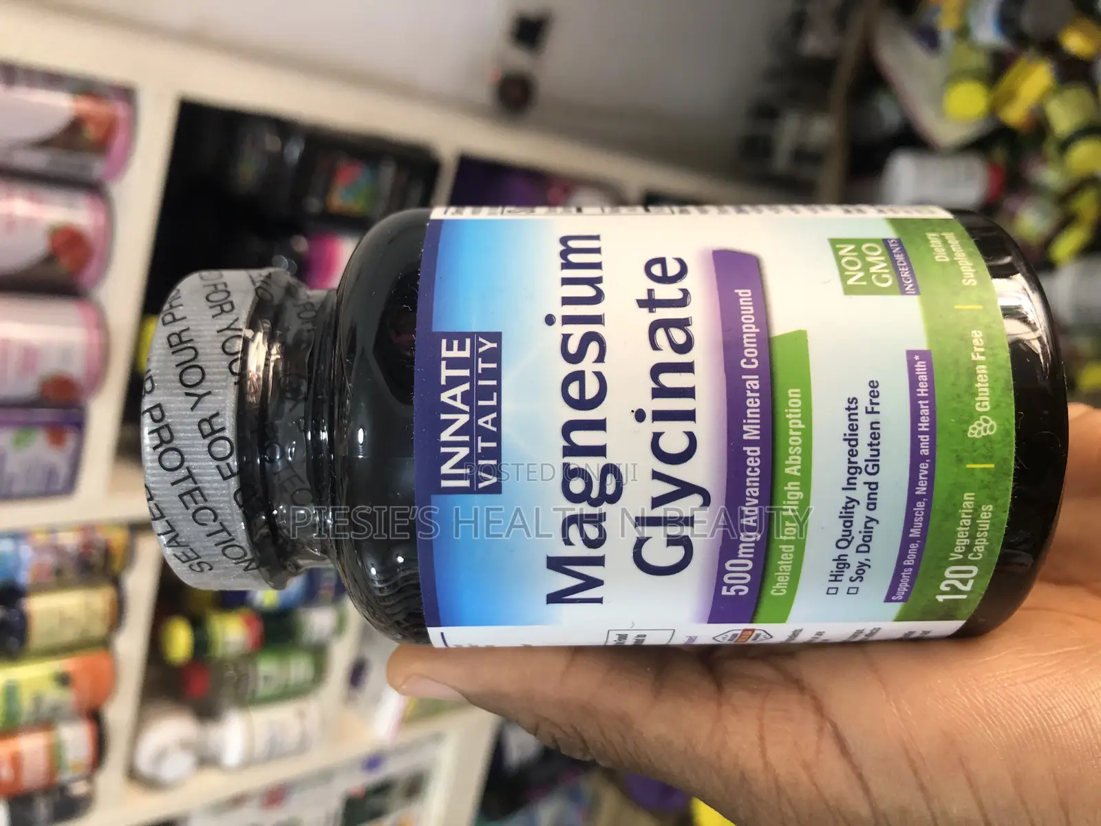Innate Vitality Magnesium Glycinate 500mg 120 Capsules