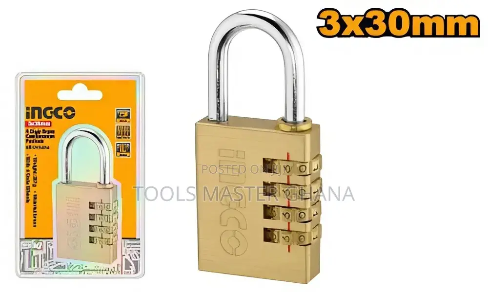3 Digit Brass Combination Padlock - Dbck0303