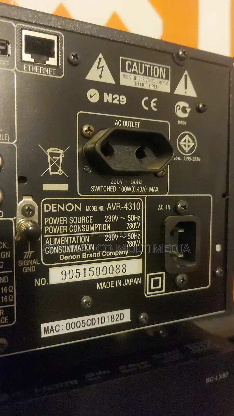 Denon Avr-4310 7.2 Ch 780watt Audio Video Receiver
