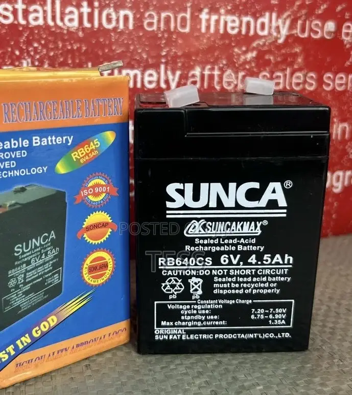 6v 4.5ah Sealed Rechargeable Acid Battery