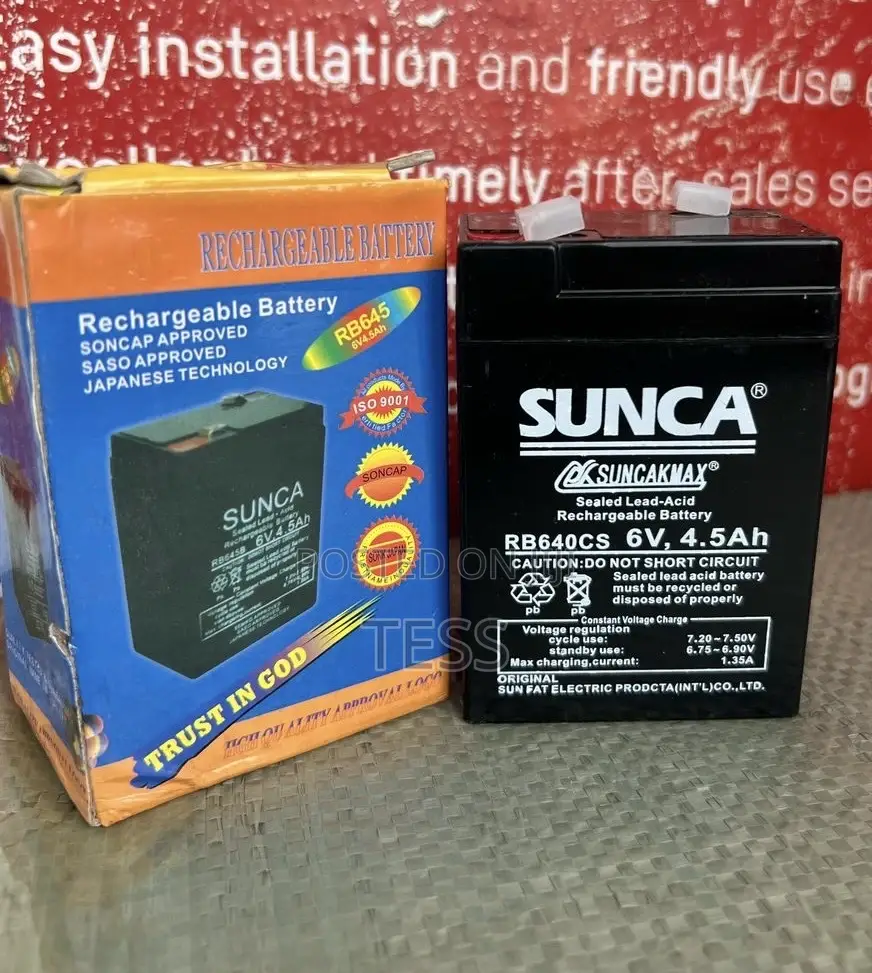 6v 4.5ah Sealed Rechargeable Acid Battery