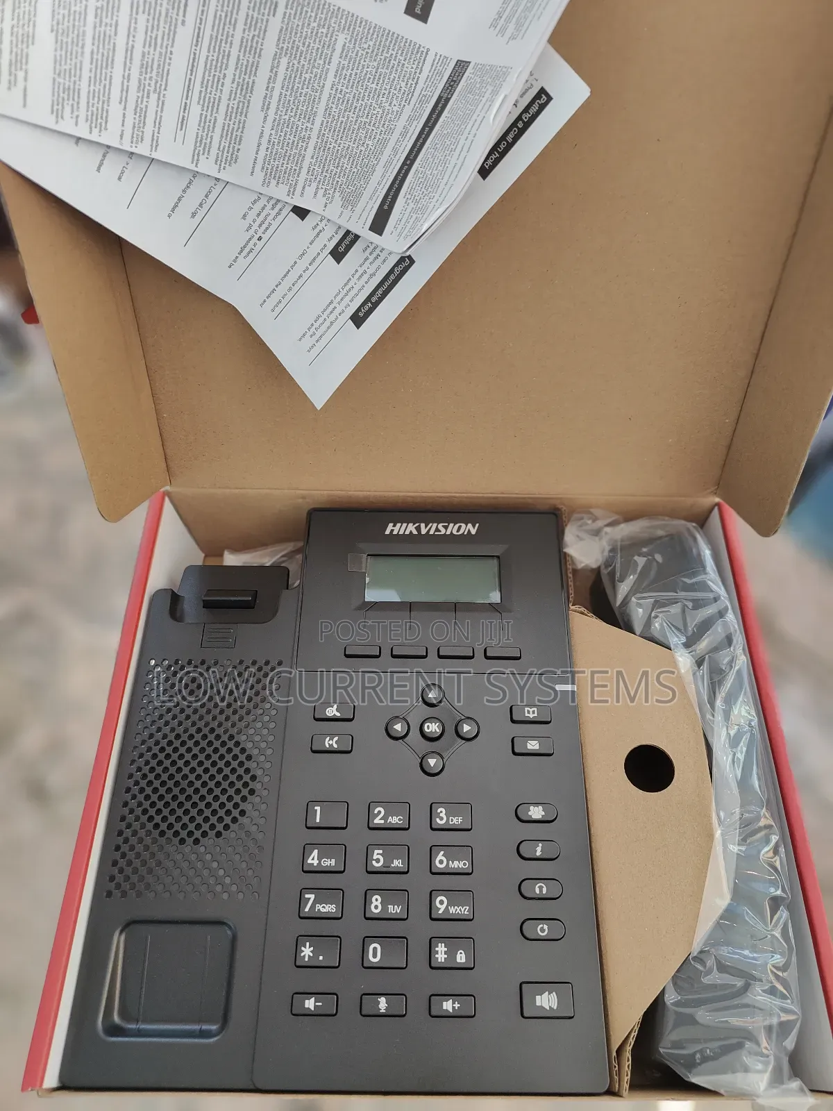 Hikvision Ip Phone Poe Network 4 Sip Audio Speakerphone Hand