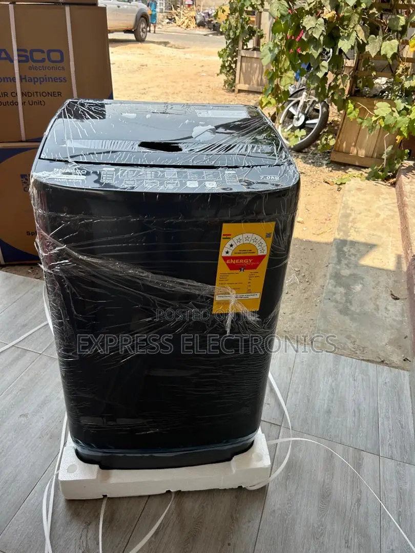 Full Auto Wm Topload Black Nasco 7kg
