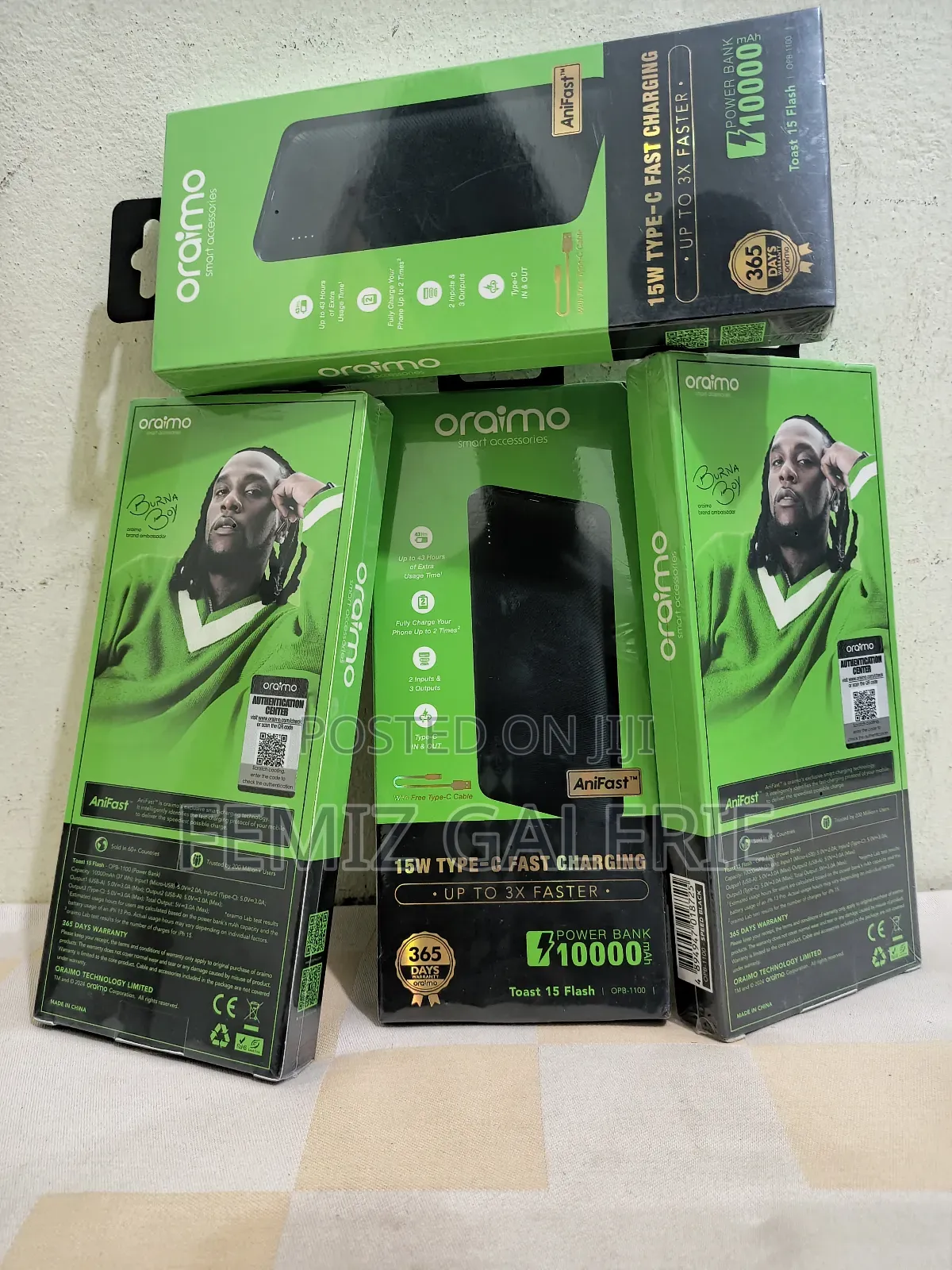 Oraimo Toast 15 Flash 10000mah Fast Charging Power Bank