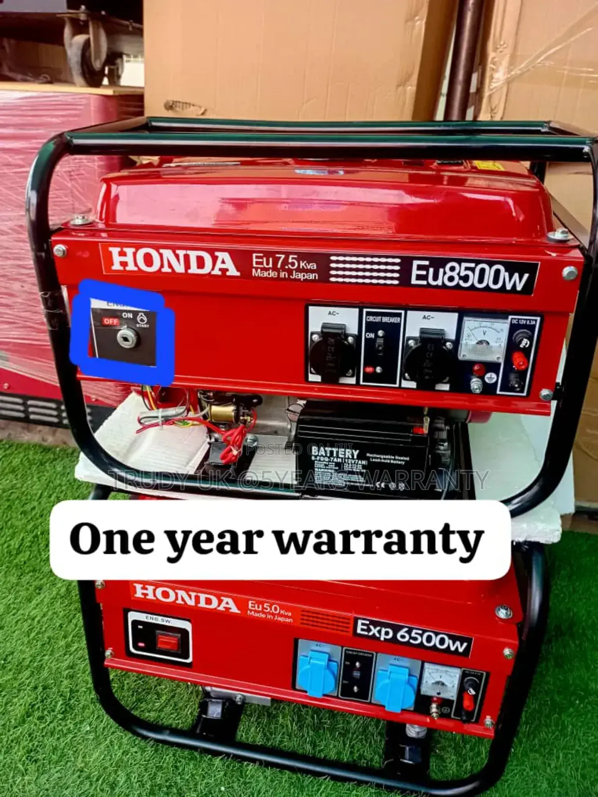 Genpower 7.5kva 8500watt Pertrol Honda Generator 7.5kvajapan