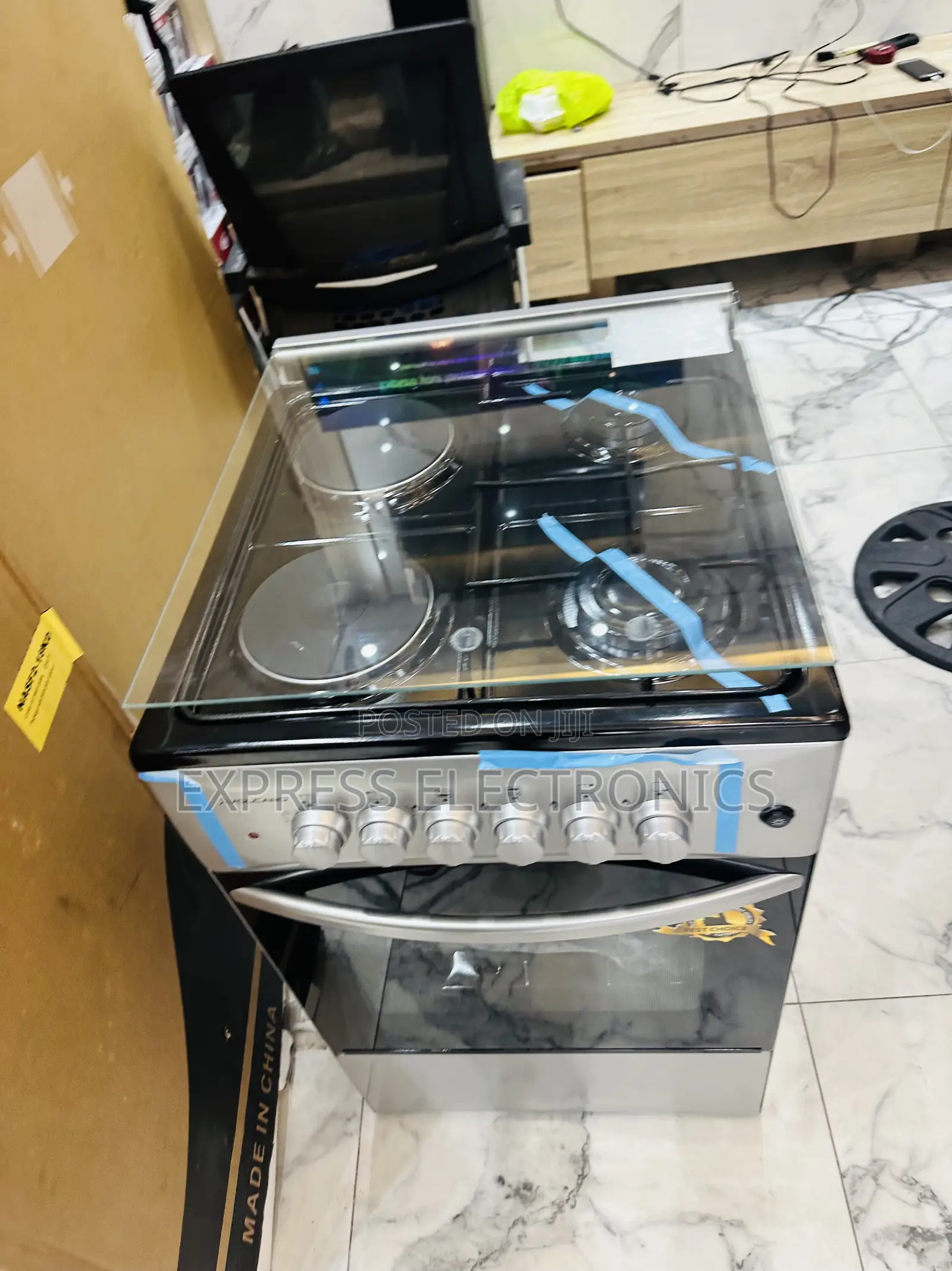 Turkish Made Grey Color Gas Electric Stove 50/50 2+2