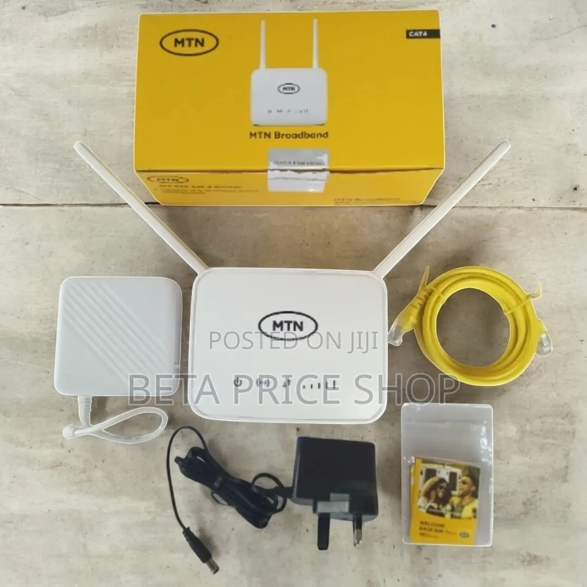 MTN Universal Broadband4g Router + Backup Battery - White