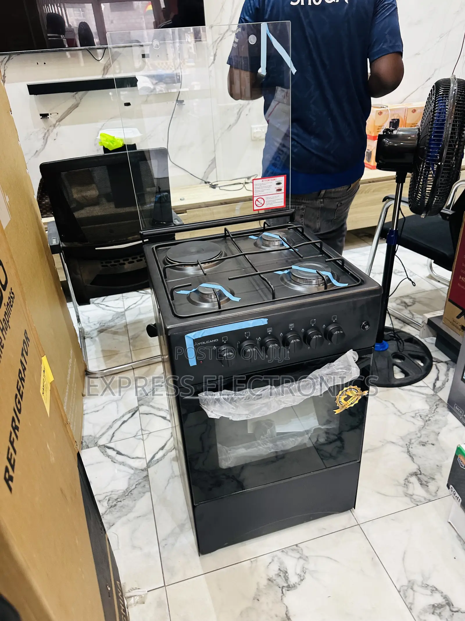 Stainless Steel Gas Electric Cooker Oven 3-1 Oven Volcano