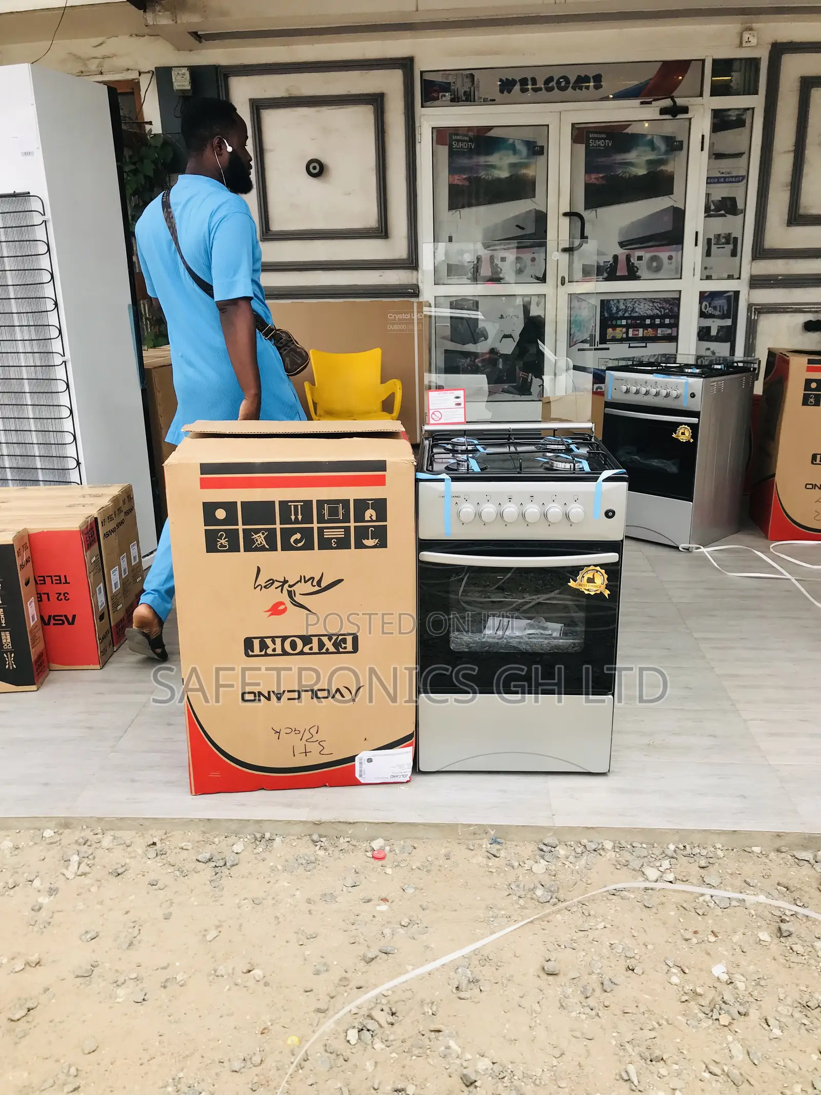 Grey Oven Volcano 50x50 Turkish 4 Burner Gas Cooker