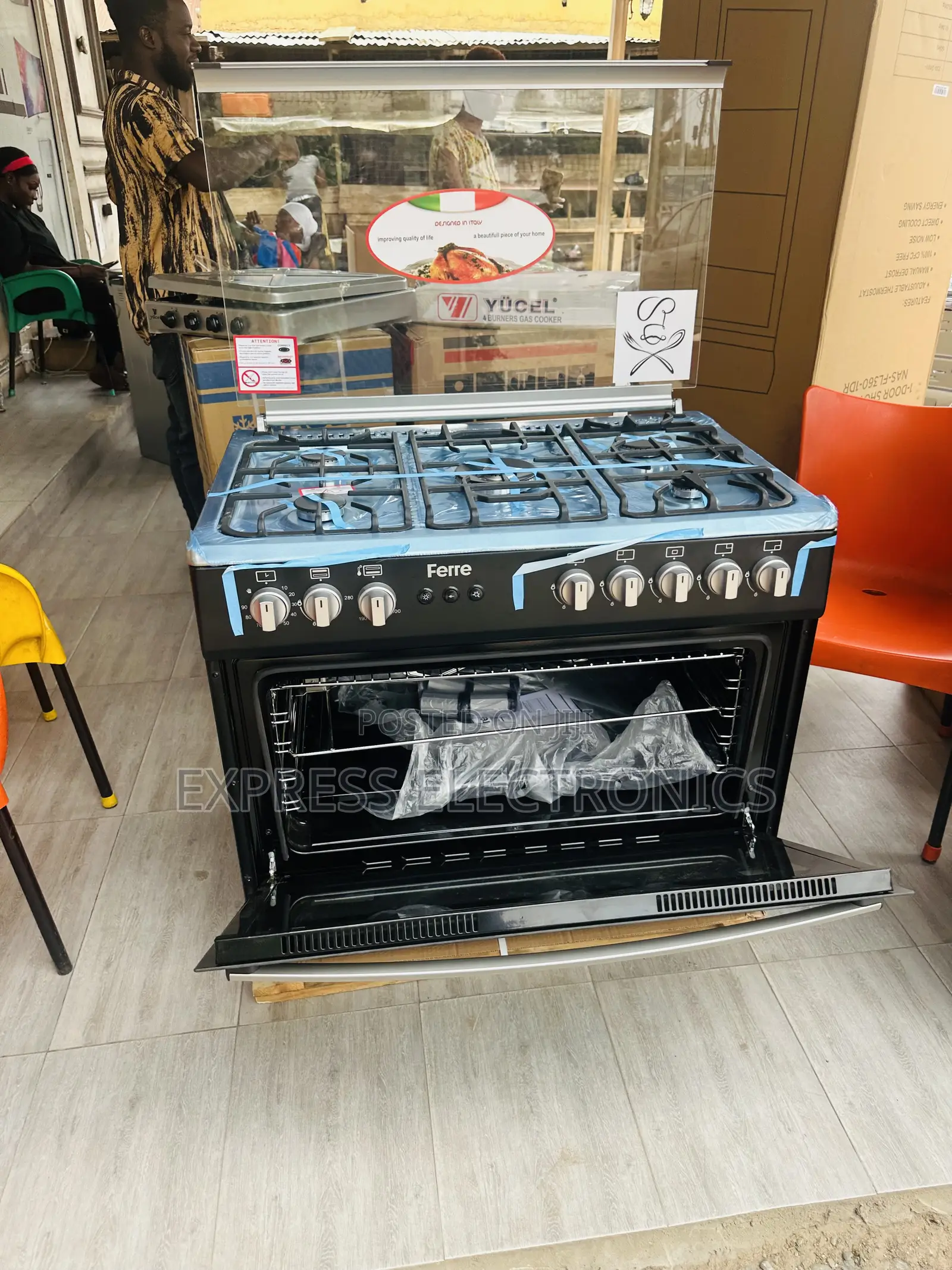 Enjoy Our Gas Range Cooker 5burner 60-90 Ferre Oven