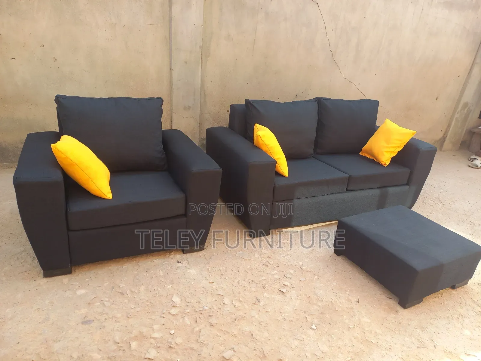 New Black Sofa Set